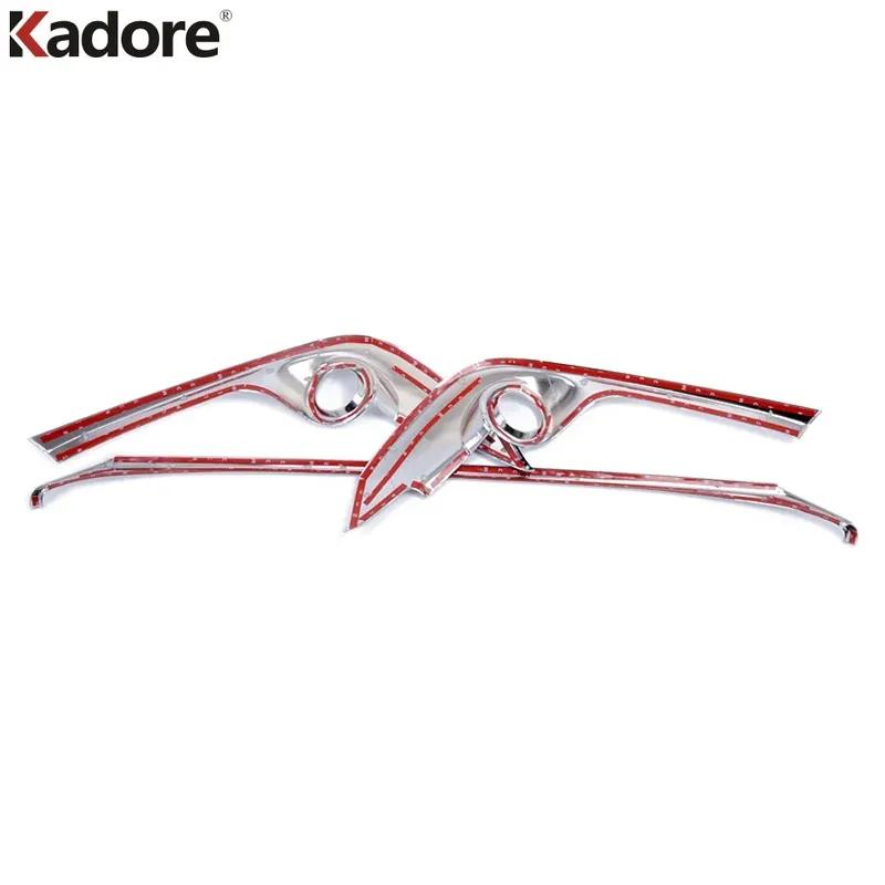 Front Bottom Bumper Cover Trim For Toyota Sienta 2016 2017 2nd Ge XP170 Chrome Car Head Fog Light Lamp Bezel Trims Accessories