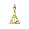 Harry Potter sterling silver Deathly Hallows Gold Plated clip charm