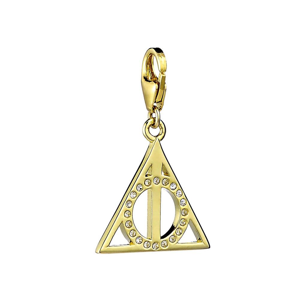 Harry Potter sterling silver Deathly Hallows Gold Plated clip charm