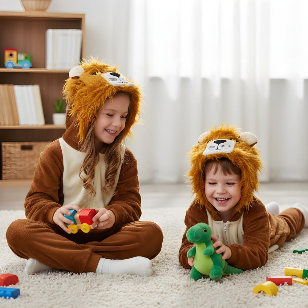 Piżama Onesie Kigurumi Kostium Przebranie Lew 135 - 145Cm