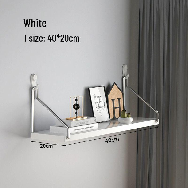 Настенная железная полка для хранения без сверления для декора ТВ, гостиной или спальни.