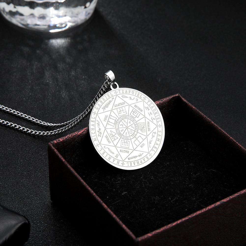 7 Archangels Sigil Charm Necklaces Archangels Sigil Necklaces Pentacle Magic Amulet