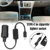USB C Type C To 12V Car Cigarette Lighter Socket Female Converter Adapter Cord For Car Cigarette Lighters Car Vacuum Cleaner