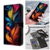 Colored Feathers Pattern PU Leather Wallet Phone Case Shockproof Card Slots for iPhone,Samsung,Huawei,Xiaomi,Motorola,Oppo,Google,Nokia,LG,Oppo,Sony.