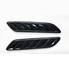 2x Glossy Black Car Decorative Air Flow Intake Hood Side Vent Scoop Bonnet Cover