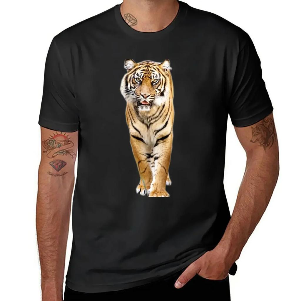 Tiger T-Shirt oversized customs animal prinfor boys mens workout shirts