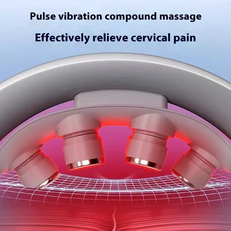 Новый интеллектуальный домашний протектор для шеи портативный многоголовочный горячий компресс низкочастотная импульсная тракция вибрационный массажер для шеи