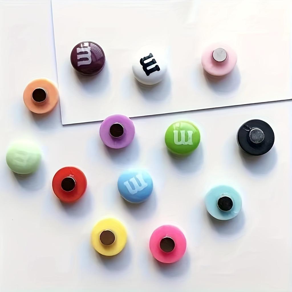 10 шт. симпатичных пластиковых круглых магнитов на холодильник с мини-бобами, набор магнитов на холодильник из смолы с мультяшным дизайном