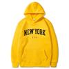 Men Women New York U.S.A City Hoodies Fashion Letter Printed Graphic Sweatshirts Loose Casual Harajuku Hooded Pullover Sportwear