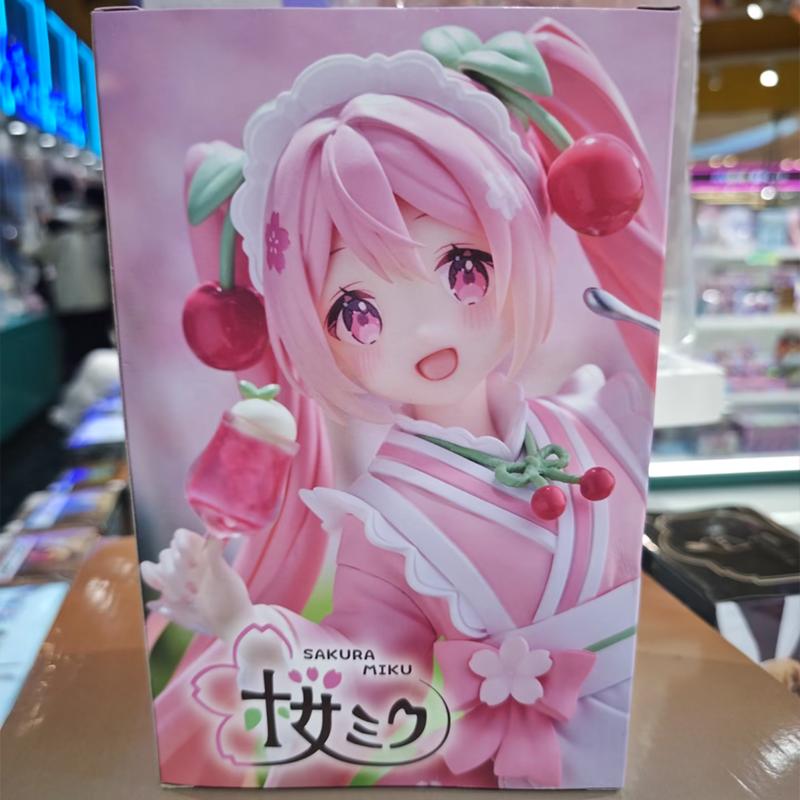 Оригинальная Фигурка Taito Hatsune Miku Coreful Sakura Wafuu Kissa Ver Милая Аниме Фигурка Модель Коллекционные Игрушки Украшение Подарки