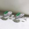 6*8 мм изумрудные серьги-гвоздики Super Flash из 100%-S925 стерлингового серебра, ювелирные изделия, свадебный коктейль, вечеринка, женский подарок