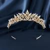 Bridal Hair Accessories Wedding Dress Tiara Baroque Simple Versatile Light Luxury Retro Crown Rhinestone Alloy Crown