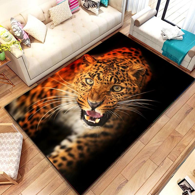 Animal Leopard Cheetah Cartoon Beast Area Rug,Carpet for Home Living Room Bedroom Sofa Doormat Kitchen Decor, Bedroom Decor