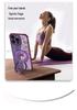 Двухцветный чехол-подставка "Бабочка" для iPhone 16 Pro, прочный магнитный чехол темно-фиолетового цвета