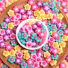 Jewelry Accessories Fashion 10pcs Acrylic Creative Pendant for Bracelet Necklace Making Solid Color Flower Loose Beads