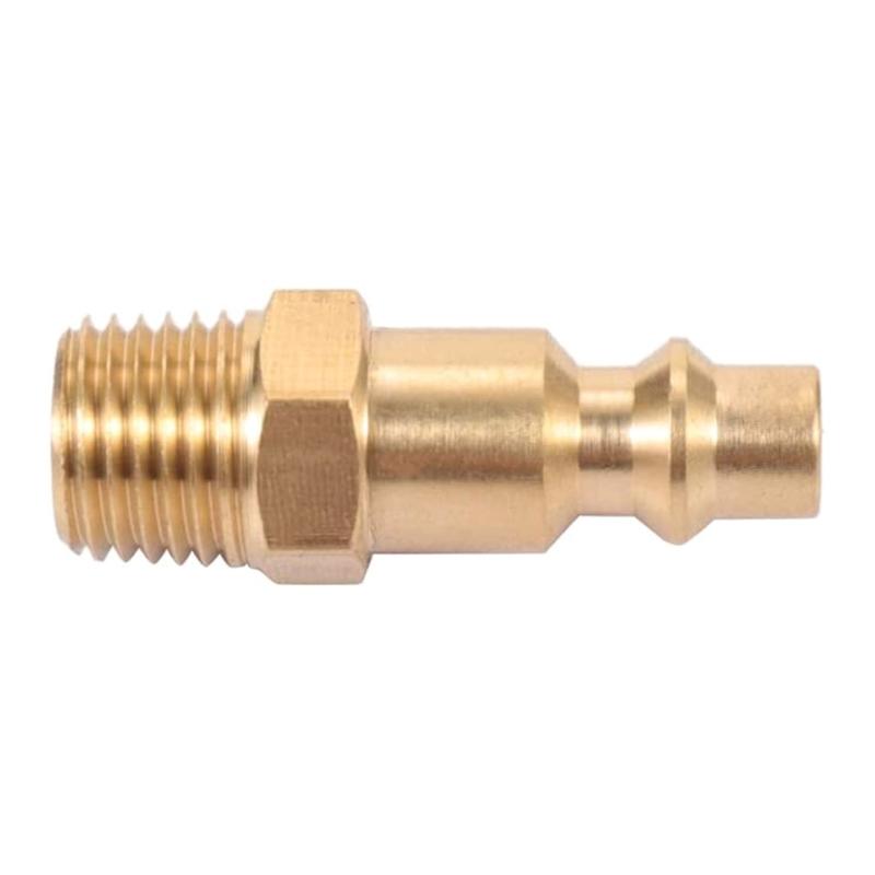 10 Pcs Brass 1/4'' NPT Male Quick-Connect Adapter Plug Air Tool Fitting