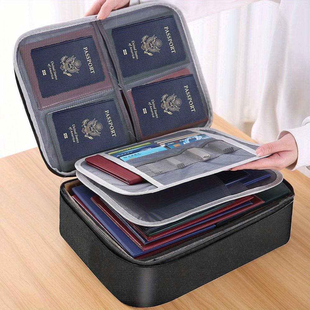 1pc Document Bag With Combination Lock, 3-Layer File Storage Case With Zipper, Organizer Bag For Laptop, Files