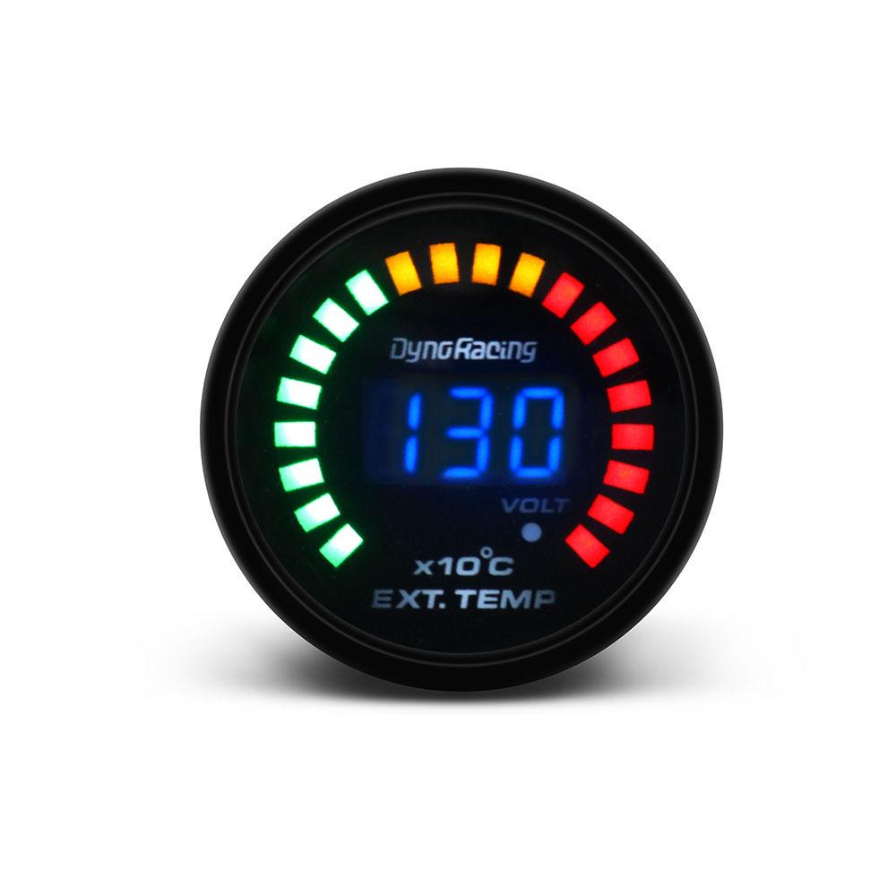 Dynoracing 2 "52 мм цифровой 20 светодиодный EGT датчик температуры выхлопных газов авто Стайлинг EGT датчик температуры автомобильный измеритель