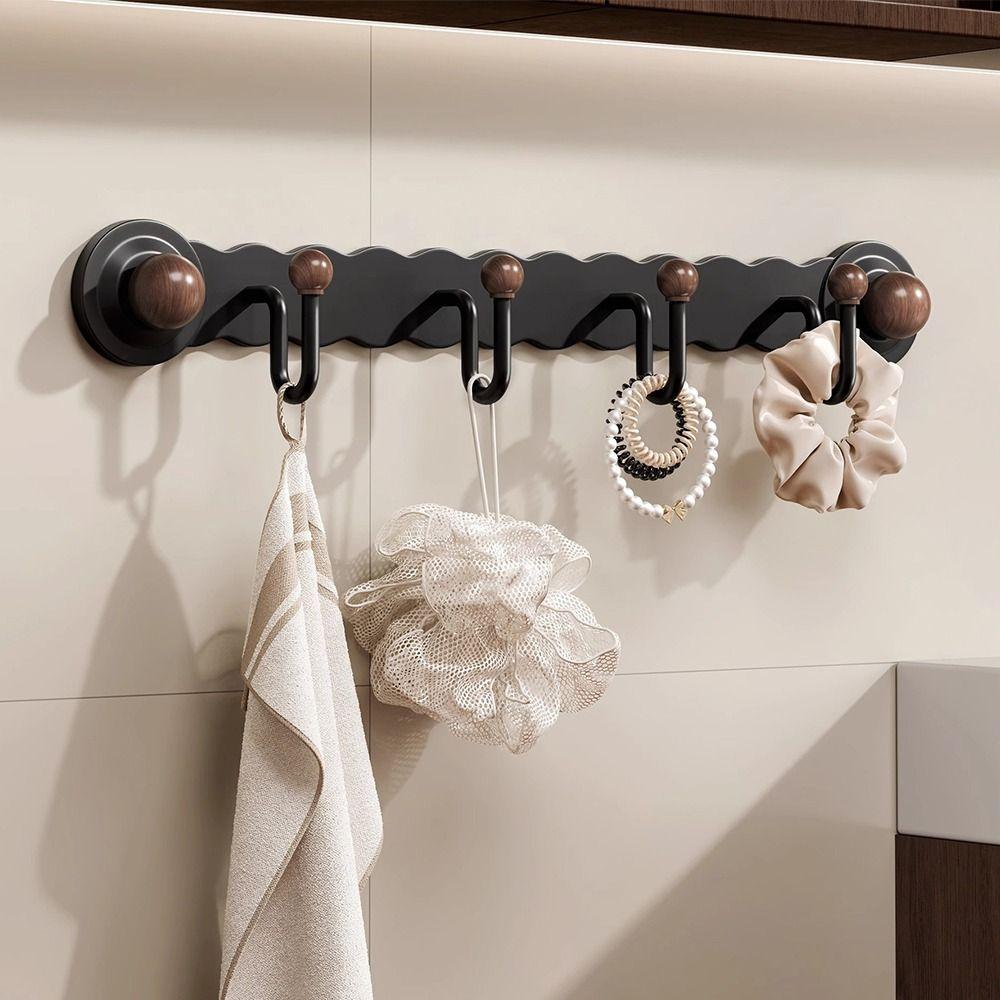 Wall Mounted Suction Cup Bathroom Hook Creative Hanging Clothes Hook Door Rear Hook Towels