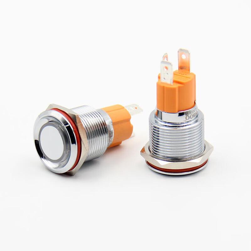 19mm 10A Metal Button Switch with Ring LED