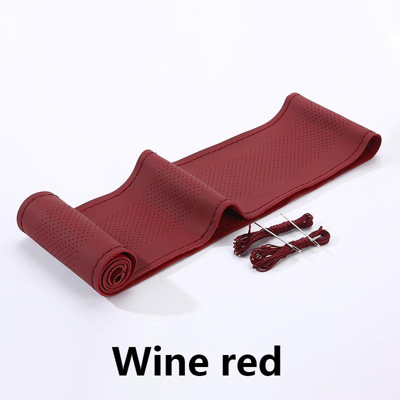 38 см чехол на руль автомобиля иглы и нитки для оплетки из искусственной кожи чехол для оплетки своими руками мягкий нескользящий автомобильный интерьер автомобиля