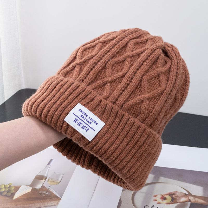 Velvet Knitted Hat for Children Thickened for Warmth In Winter Riding Cold Ear Protection Hat Versatile Knitted Hat for Men Hats & Caps (unisex)