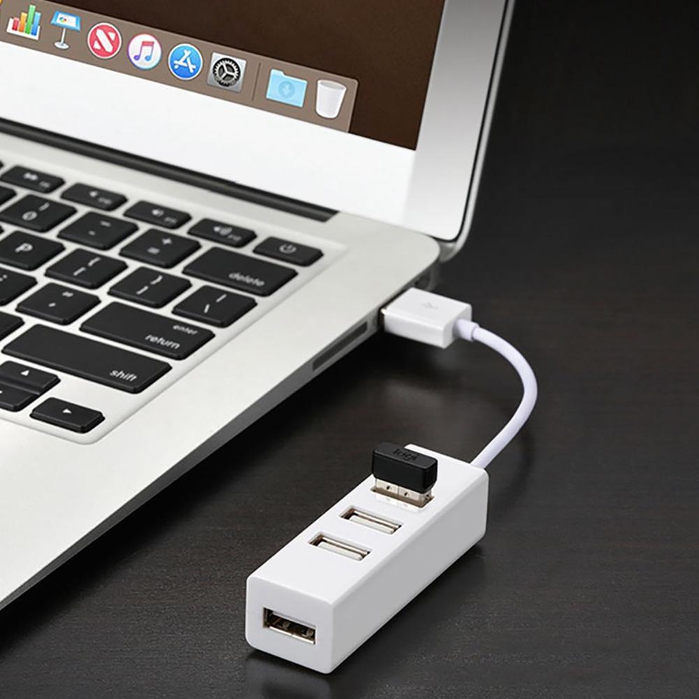 USB 2.0 концентратор USB-хаб 2.0 Многопортовый USB-разветвитель Адаптер питания Высокоскоростной 4-портовый Все в одном Для ПК Windows Компьютерные аксессуары