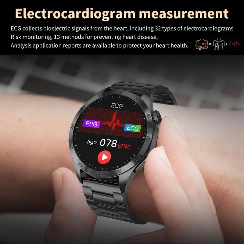 SACOSDING New Smart Watch ECG+PPG Blood Pressure Blood Oxygen Body Temperature Bluetooth Call Health Smartwatch For Android IOS