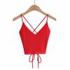 Women Sexy V-Neck Tops Bandage Solid Color Summer Knitted Tank Top Camis
