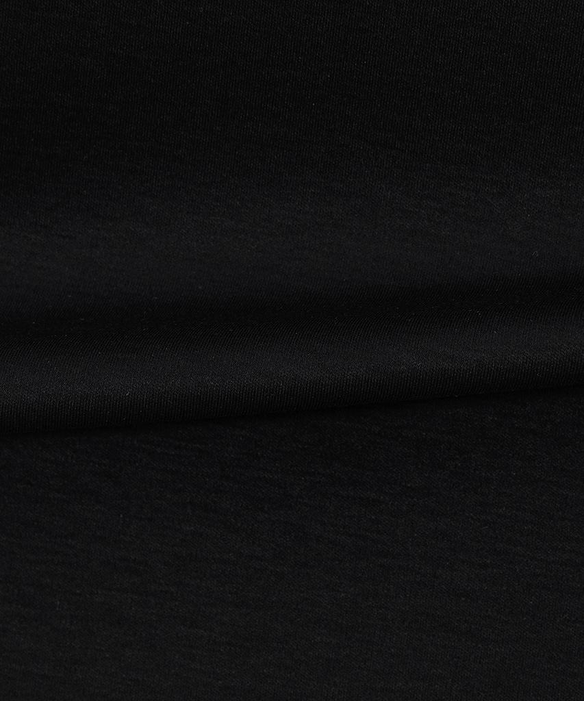 BASIC HOUSE Женская хлопковая модальная футболка с круглым вырезом и коротким рукавом Черный Lzts3212
