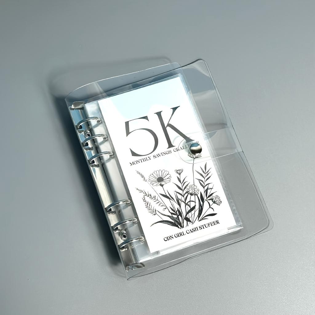 Набор блокнота для челленджа по экономии денег на 12 месяцев с конвертами для наличных, легкий и забавный способ сэкономить цели 2,5K/5K/10K - отличный подарок