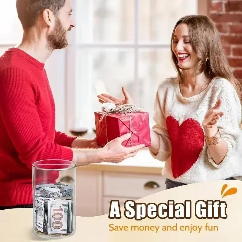 Современная акриловая банка для денег копилка безопасная для детей не открывающаяся конструкция прозрачный контейнер для сбережений монет домашний декор органайзер для стола