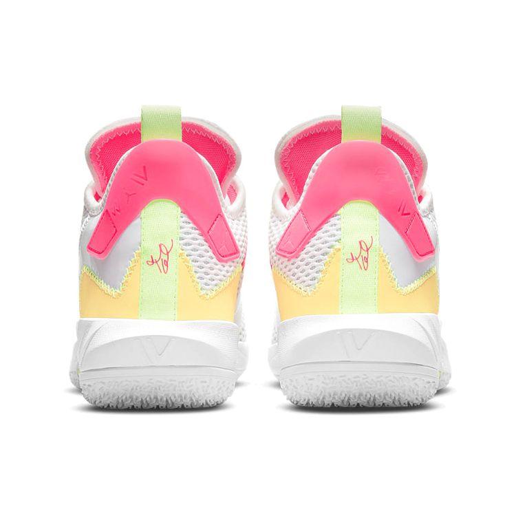 Air Jordan Why Not Zer0.4 PF Summertime Fresh Men Sneakers White Hyper-Pink Lime-Glow CQ4231-102
