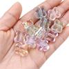 Magic Color Four-petal Flower Loose Beads Highlighting Transparent Bracelet Necklace 10pcs Jewelry Accessories UV Plated Creative Beaded Material