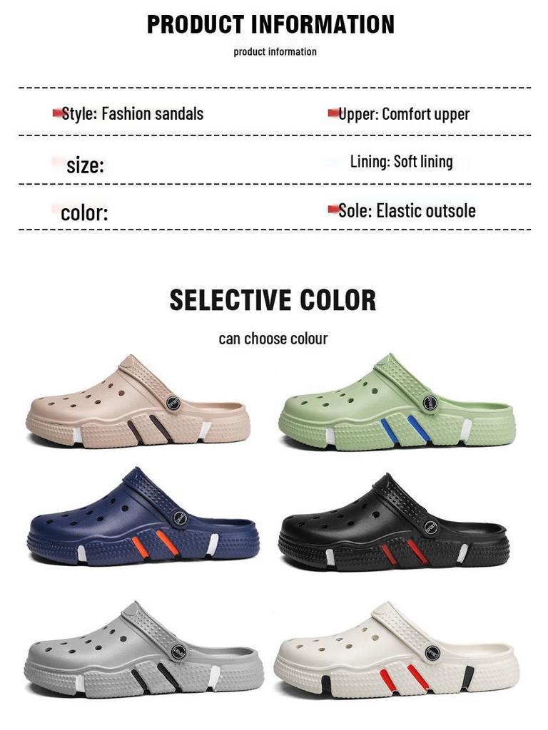 Мужские модные садовые клоги с мягкой подошвой и вентиляцией для пляжа или улицы
