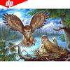 5D Алмазная картина Полный круглый животное Сова Вышивка Продажа Картина Горный хрусталь Алмаз