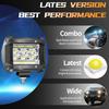 4 Inch LED Driving Lights, 12V 24V Triple Row 78W Spot Flood Golf Cart Headlights, LED Fog Lights For Off Road Truck Jeep Boat Van SUV ATV UTV, 2 Pcs