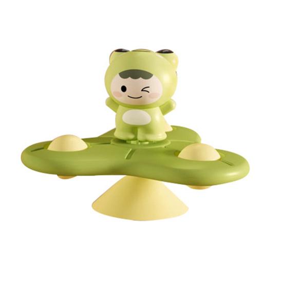 Emotional Comfort Plastic Eco-friendly Colorful Cartoon Animal Rattle Baby Soothing Toy Spinning Top