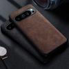 Премиальный роскошный кожаный чехол для телефона Google Pixel 9 Pro XL 5G Funda Retro Business Style Solid color cover capa