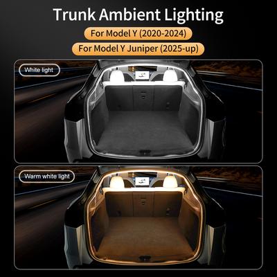 Динамическая Светодиодная Лента для Заднего Багажника Tesla Model Y Juniper 2025 2024 - Магнитный Выключатель