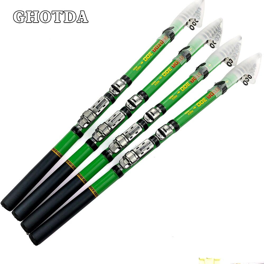 Carbon Fiber Telescopic Fishing Rod Short Sea Rods Spinning Rock FIshing Pole 1.8M 2.1M 2.4M 2.7M 3.0M