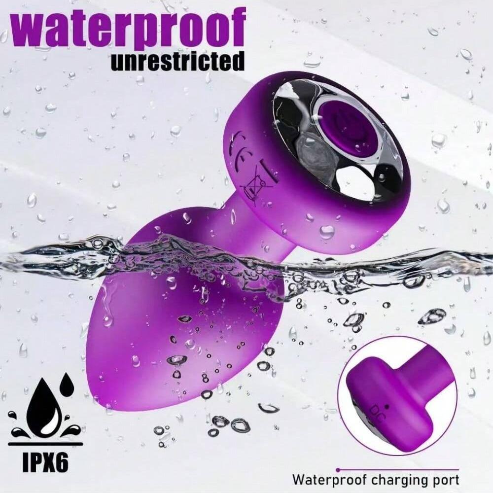 Vibrator with 10 Vibration Speeds Wireless Remote Control Vibrator Anal Plug Small Discreet and Silent Mini Sex Toys for Couples