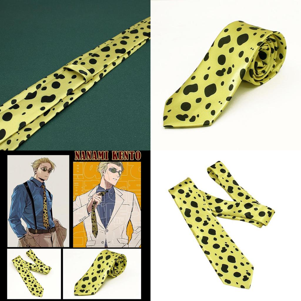 Нанами Магическая битва Шелковый галстук Премиальный материал Винтажный дизайн Для мужских костюмных аксессуаров