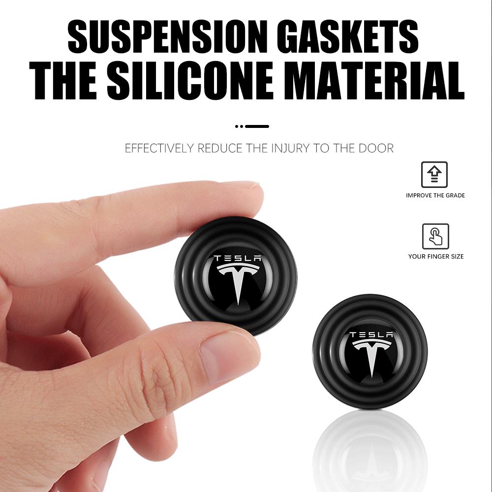 AAAIV1 4/8/10/20PC Car Door Bumper Shock Absorbing Mute Trunk Anti-Noise Buffer Adhesive Sticker For Tesla Model 3 ModelX ModelY ModelS