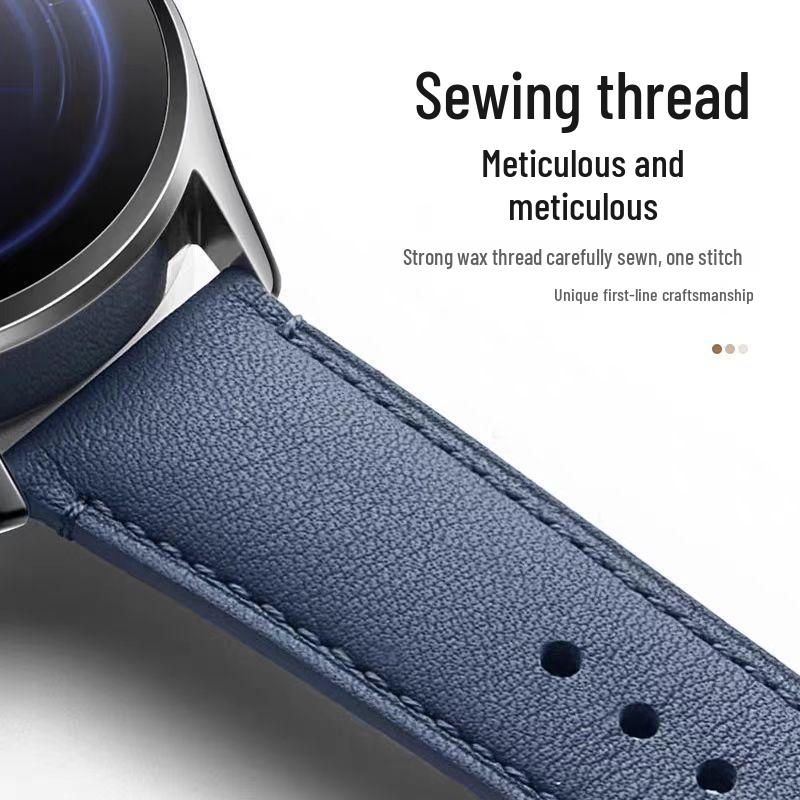 Совместимый кожаный ремешок для Xiaomi Watch S2/S3/S1, 22 мм