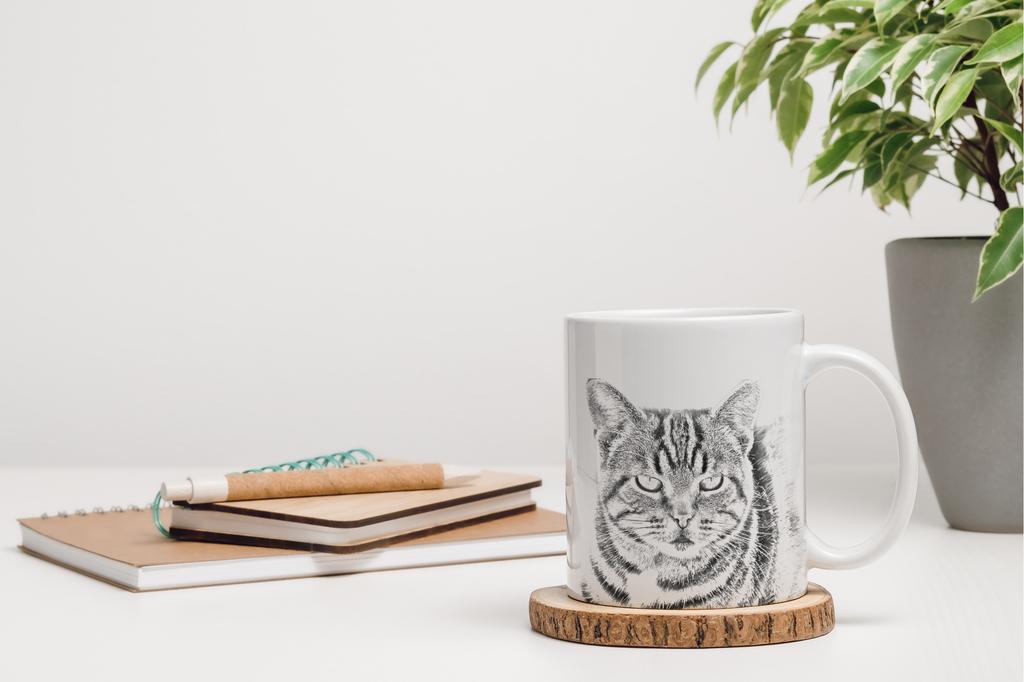 Manx - cup with a cat, cute cup with graphics, a gift with your photo from the Art-Dog brand