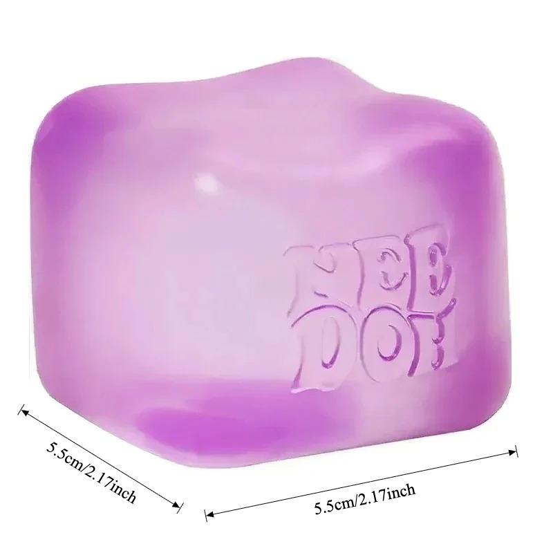 Needoh Nice Cube Сенсорная сжимаемая игрушка-куб для снятия стресса и игрушка для пальцев для взрослых, зажимать и играть, Подарок