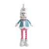 Retractable Santa Snowman Reindeer Plush Doll Set Blue Pink Christmas Decorations for Window Display Home Party