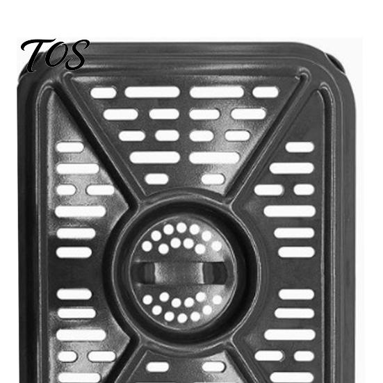 Air Fryer Cooking Rack Accessories Grill Pan, Nonstick Durable Aluminum Grease Tray, with Rubber Replacement Trap for Pad, Heat Circulation
