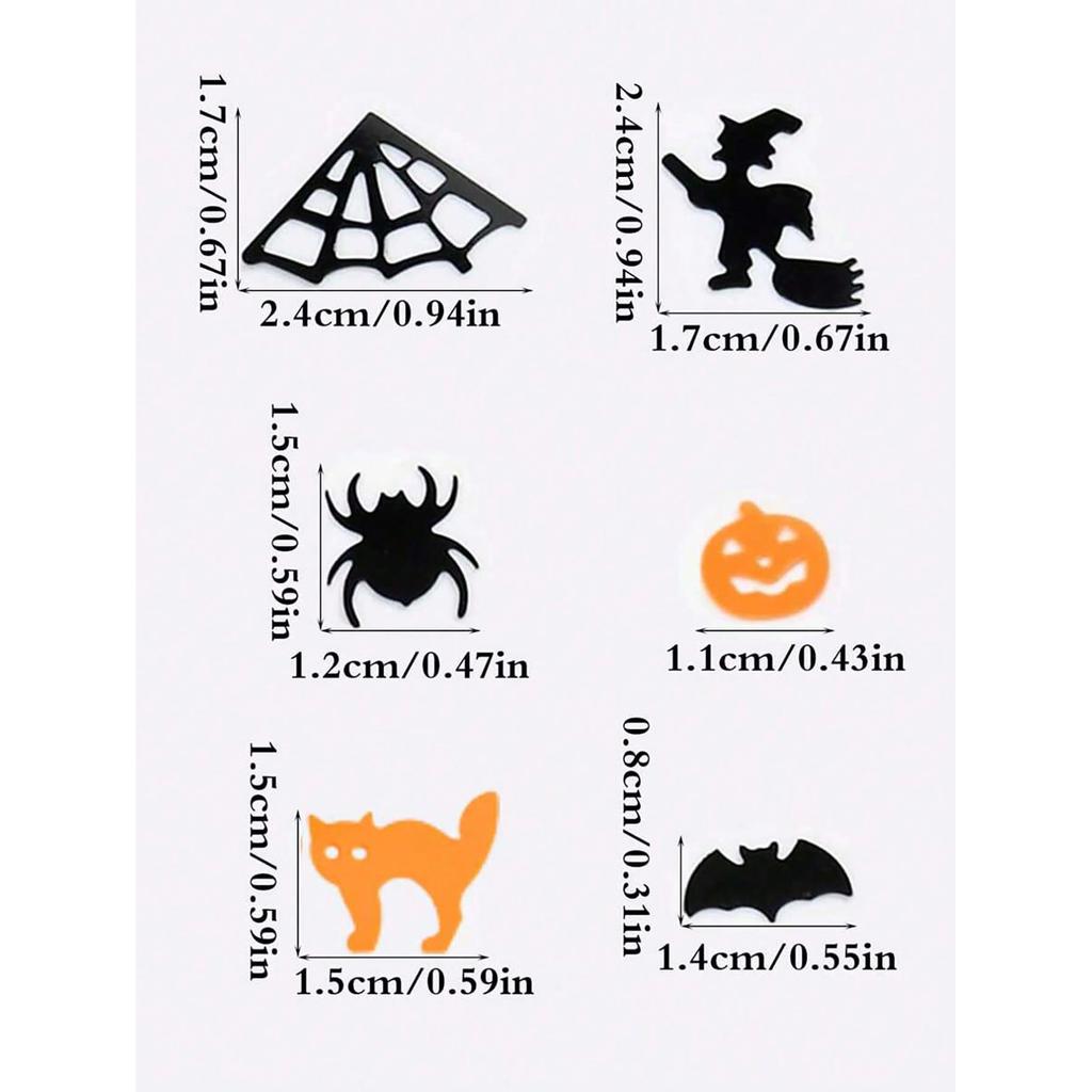 15 г Смешанный конфетти-глиттер «Ведьма, призрак, летучая мышь, тыква, звезда» для поделок, блестки, аксессуары для скрапбукинга, DIY, украшение для вечеринки на Хэллоуин